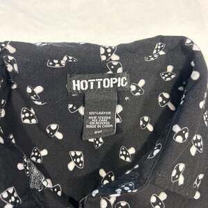 Hot Topic Black & White Mushroom Shirt